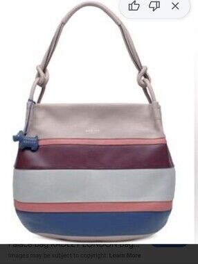 Radley London "WREN STREET" Multicolor Leather Stripe HOBO BAG